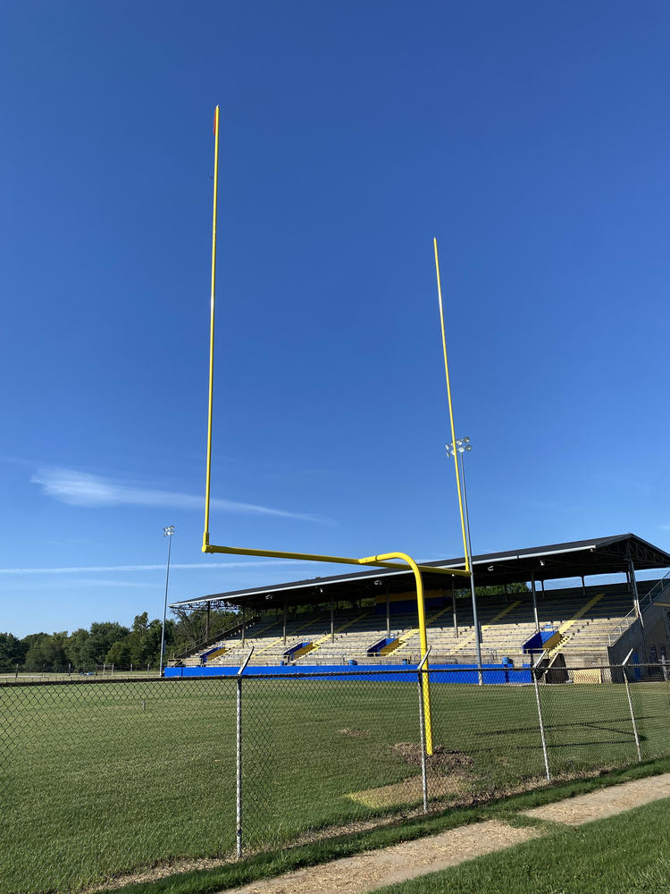Picture is of a new  field goal post at Marvel Park.