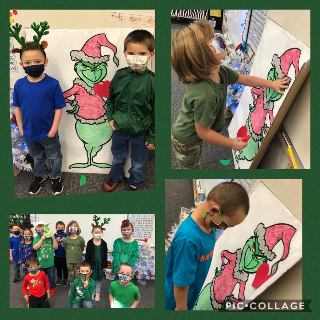 Happy Grinch day! We tried to “Pin the heart on the Grinch“