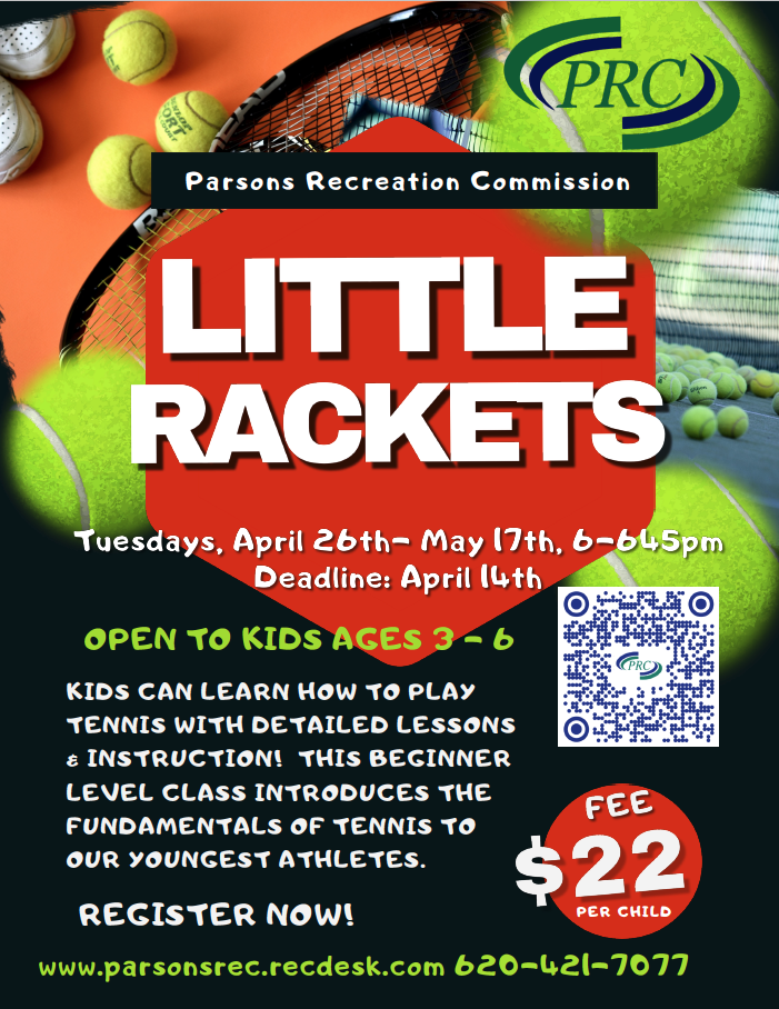 Little Rackets Tennis Camp @ Parsons Recreation Center