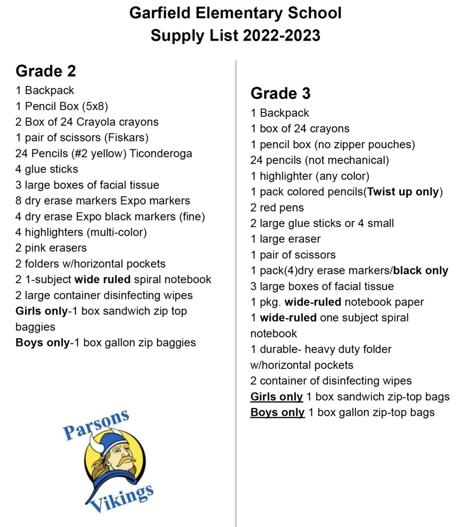 Garfield School Supply List https://5il.co/1bc27