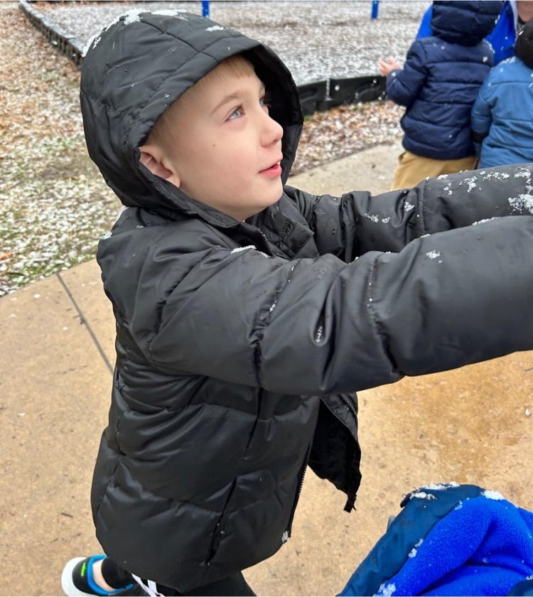 Preschool student enjoying the snow! 