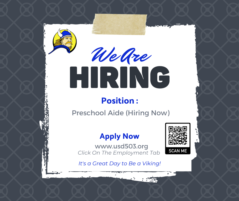 Preschool Aide Now Hiring!