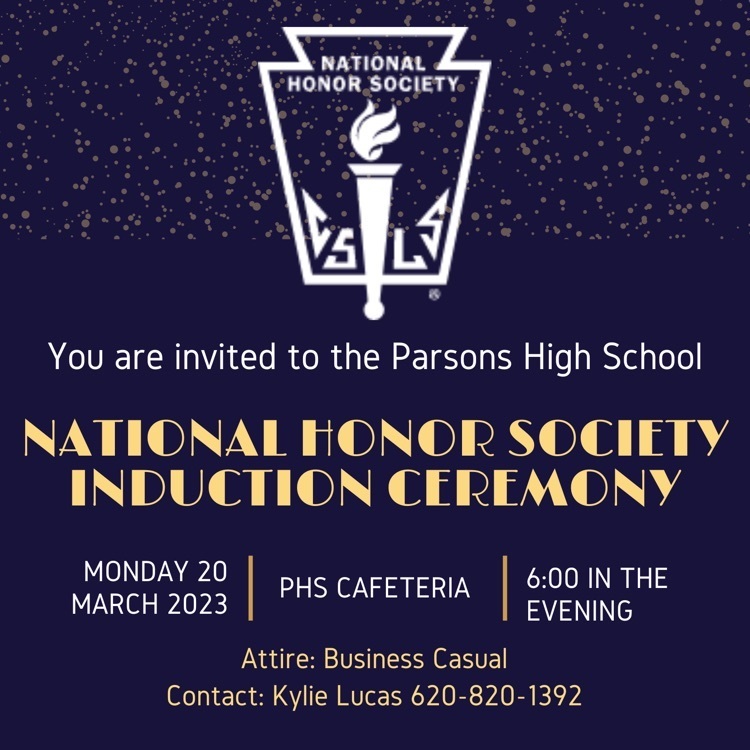 National Honor Society Induction Ceremony invitation