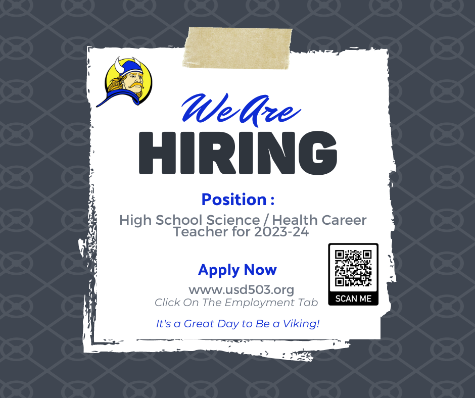 We Are Hiring...HS health career and science position
