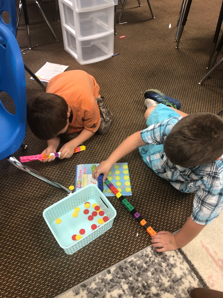 students playing a math game 