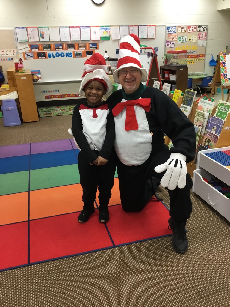 Read Across America Week with the Cat in the Hat & Silly Socks in Mrs. Hansen’s preschool.