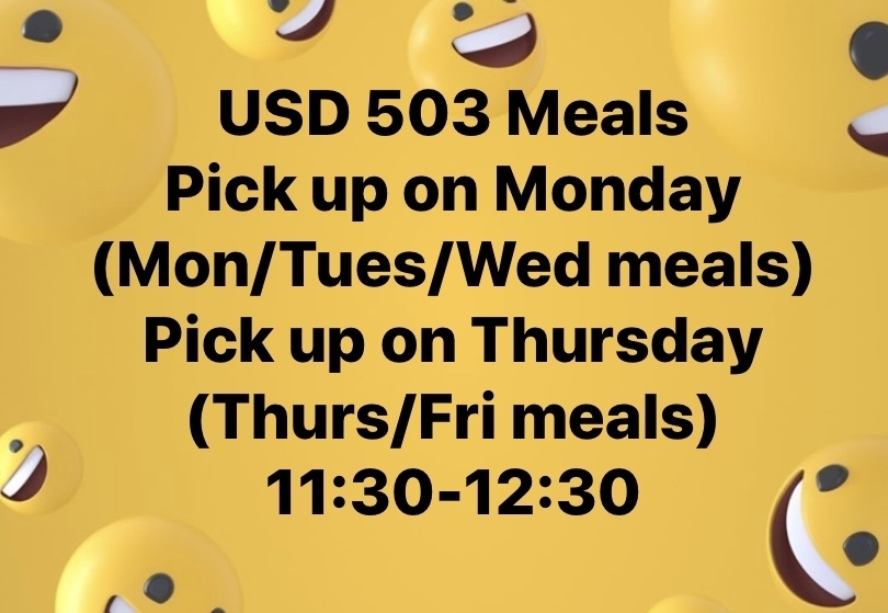 Lunch pick up week of April 20